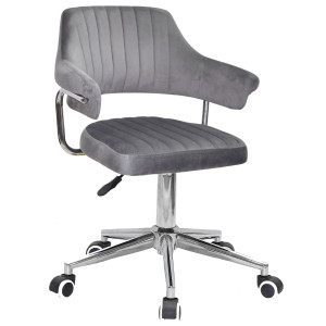 Стілець Onder Mebli Jeff MODERN OFFICE Сірий B-1034 Оксамит