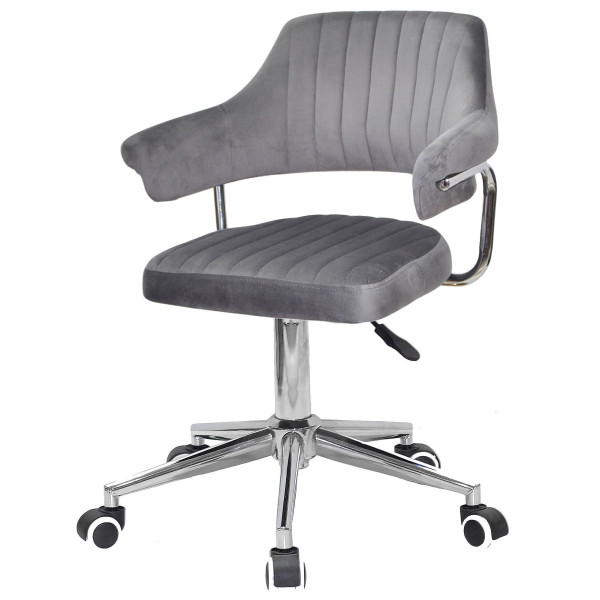 Стул Onder Mebli Jeff MODERN OFFICE Серый B-1034 Бархат-1