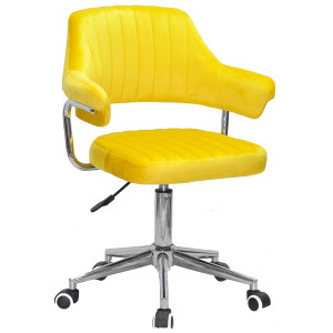 Стілець Onder Mebli Jeff MODERN OFFICE Жовтий B-1027 Оксамит