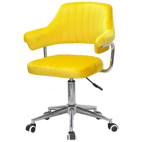 Стілець Onder Mebli Jeff MODERN OFFICE Жовтий B-1027 Оксамит-1