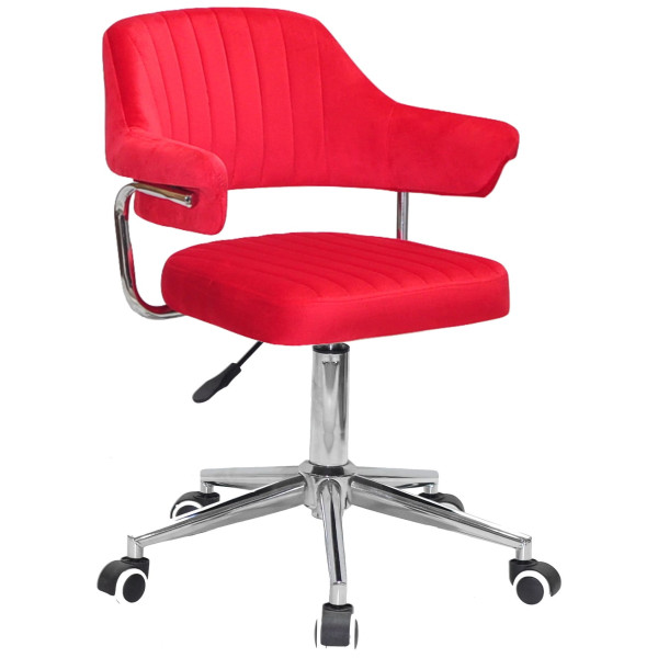 Стілець Onder Mebli Jeff MODERN OFFICE Червоний B-1016 Оксамит-0