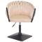 Стілець Onder Mebli LOLA 4-BK-Base Бежевий UC-902 Оксамит-1-thumb