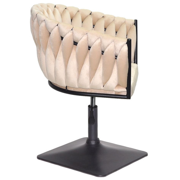 Стілець Onder Mebli LOLA 4-BK-Base Бежевий UC-902 Оксамит-2