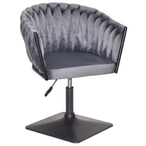 Стул Onder Mebli LOLA 4-BK-Base Серый UC-901 Бархат