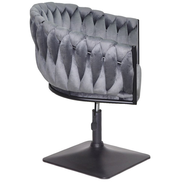 Стілець Onder Mebli LOLA 4-BK-Base Сірий UC-901 Оксамит-2