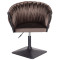 Стул Onder Mebli LOLA 4-BK-Base Шоколад UC-908 Бархат-2-thumb