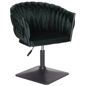 Стілець Onder Mebli LOLA 4-BK-Base Зелений UC-905 Оксамит