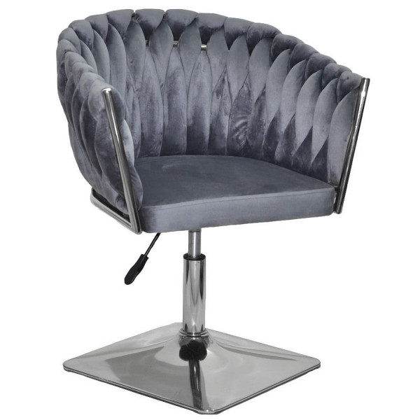 Стілець Onder Mebli LOLA 4-CH-Base Сірий UC-901 Оксамит-0