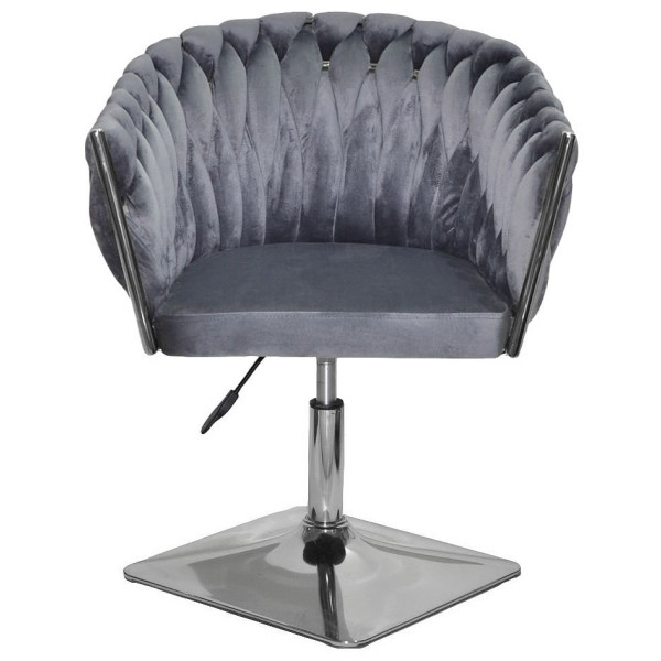 Стілець Onder Mebli LOLA 4-CH-Base Сірий UC-901 Оксамит-1