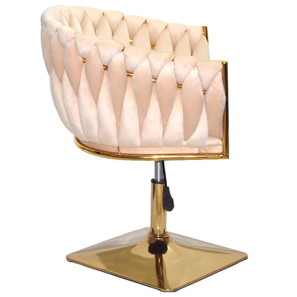 Стілець Onder Mebli LOLA 4-GD-Base Бежевий UC-902 Оксамит-2