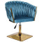 Стілець Onder Mebli LOLA 4-GD-Base Бірюза UC-919 Оксамит-0-thumb