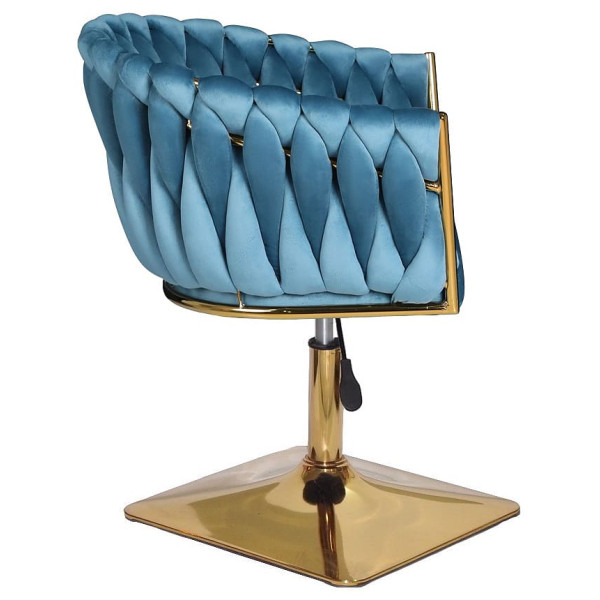 Стілець Onder Mebli LOLA 4-GD-Base Бірюза UC-919 Оксамит-3