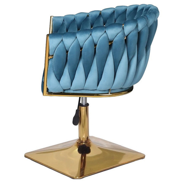 Стілець Onder Mebli LOLA 4-GD-Base Бірюза UC-919 Оксамит-4