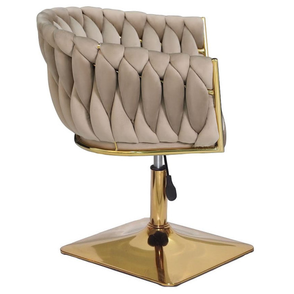 Стілець Onder Mebli LOLA 4-GD-Base Капучино UC-928 Оксамит-3