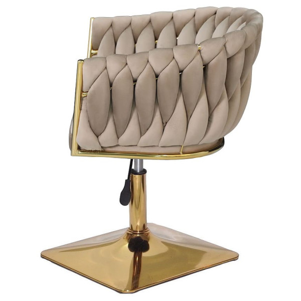 Стілець Onder Mebli LOLA 4-GD-Base Капучино UC-928 Оксамит-4