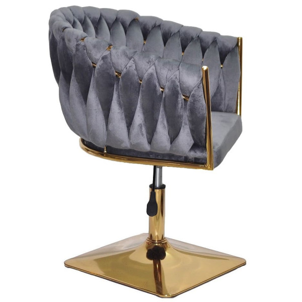 Стул Onder Mebli LOLA 4-GD-Base Серый UC-901 Бархат-2