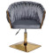 Стілець Onder Mebli LOLA 4-GD-Base Сірий UC-901 Оксамит-1-thumb