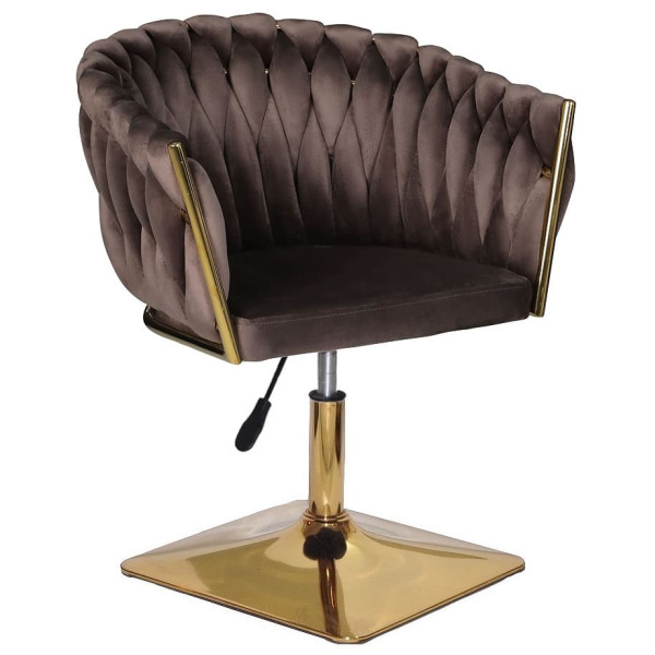 Стул Onder Mebli LOLA 4-GD-Base Шоколад UC-908 Бархат-0