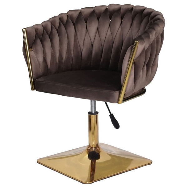 Стул Onder Mebli LOLA 4-GD-Base Шоколад UC-908 Бархат-1