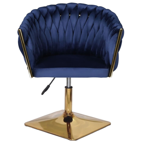 Стілець Onder Mebli LOLA 4-GD-Base Синій UC-907 Оксамит-2