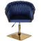 Стілець Onder Mebli LOLA 4-GD-Base Синій UC-907 Оксамит-2-thumb