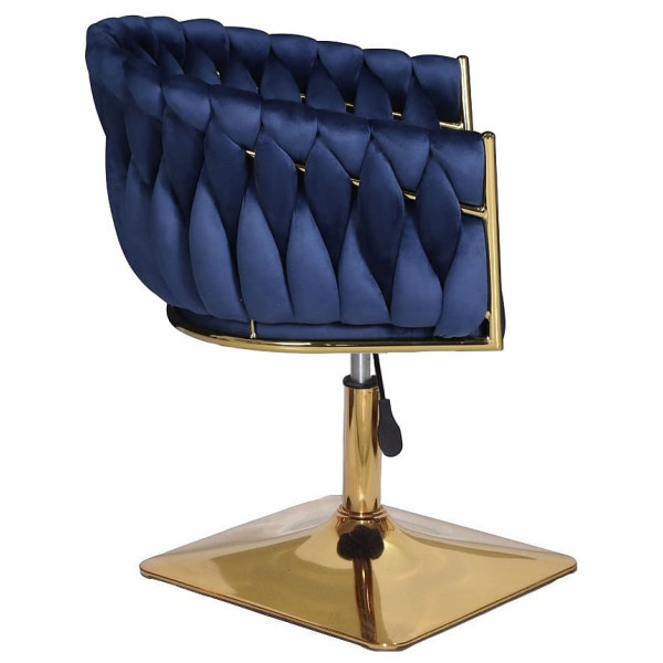 Стілець Onder Mebli LOLA 4-GD-Base Синій UC-907 Оксамит-3