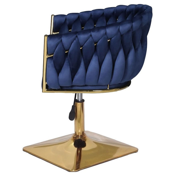 Стілець Onder Mebli LOLA 4-GD-Base Синій UC-907 Оксамит-4