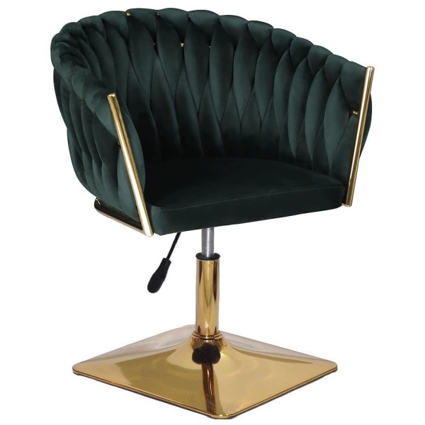 Стул Onder Mebli LOLA 4-GD-Base Зеленый UC-905 Бархат-0