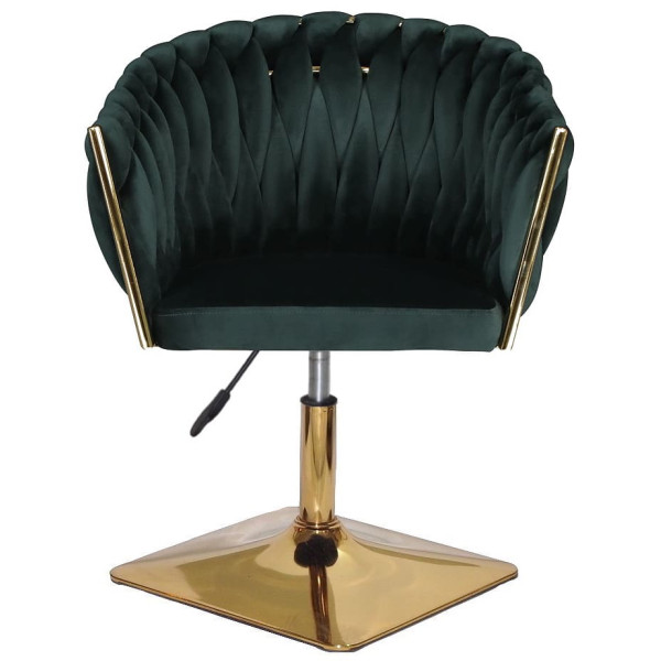 Стул Onder Mebli LOLA 4-GD-Base Зеленый UC-905 Бархат-2