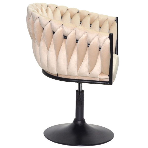 Стілець Onder Mebli LOLA BK-Base Бежевий UC-902 Оксамит-2