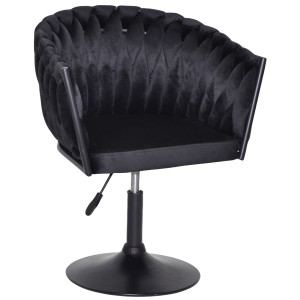 Стілець Onder Mebli LOLA BK-Base Чорний UC-904 Оксамит