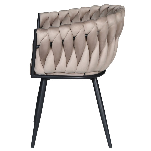 Стілець Onder Mebli LOLA BK Кава UC-912 Бархат-4