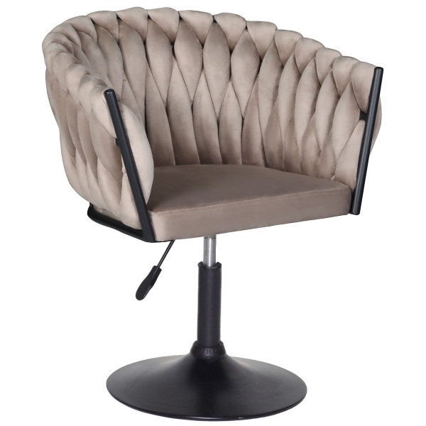 Стілець Onder Mebli LOLA BK-Base Кава UC-912 Оксамит-0