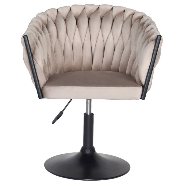 Стілець Onder Mebli LOLA BK-Base Кава UC-912 Оксамит-2