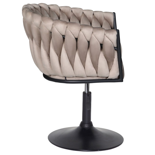 Стілець Onder Mebli LOLA BK-Base Кава UC-912 Оксамит-3