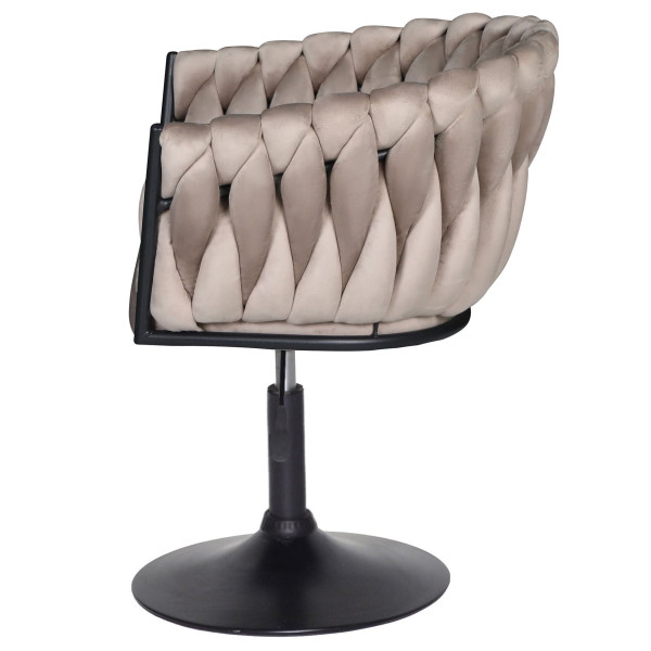 Стілець Onder Mebli LOLA BK-Base Кава UC-912 Оксамит-4