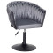 Стул Onder Mebli LOLA BK-Base Серый UC-901 Бархат-0-thumb