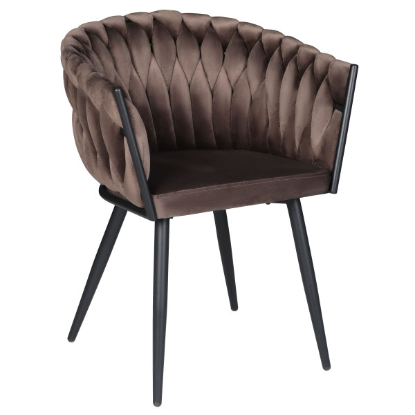 Стілець Onder Mebli LOLA BK Шоколад UC-908 Оксамит-0