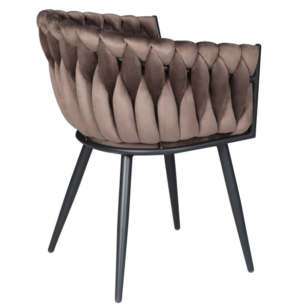 Стілець Onder Mebli LOLA BK Шоколад UC-908 Оксамит-5