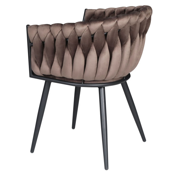 Стілець Onder Mebli LOLA BK Шоколад UC-908 Оксамит-6