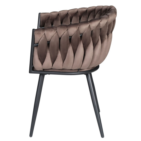Стілець Onder Mebli LOLA BK Шоколад UC-908 Оксамит-4