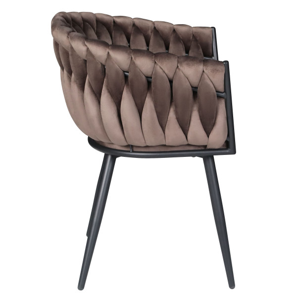 Стілець Onder Mebli LOLA BK Шоколад UC-908 Оксамит-3