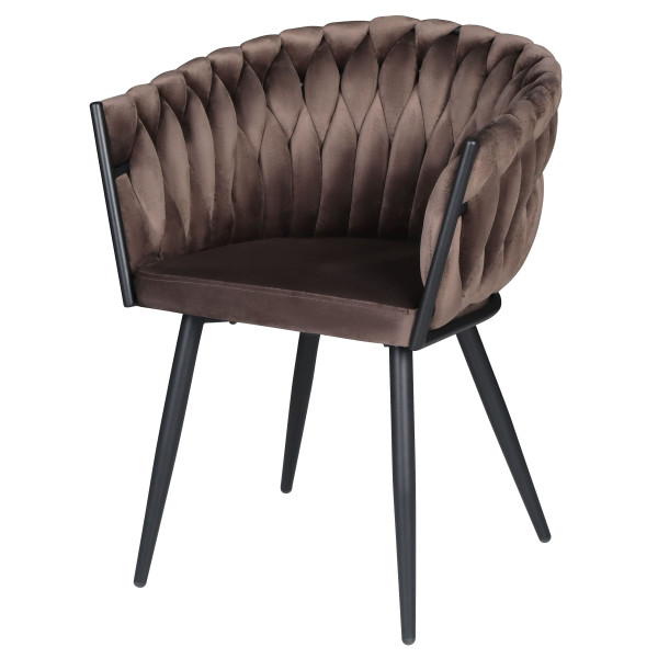 Стілець Onder Mebli LOLA BK Шоколад UC-908 Оксамит-1