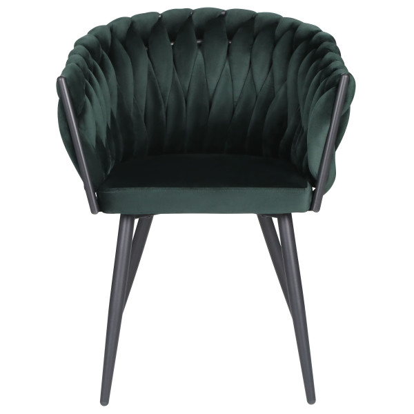 Стілець Onder Mebli LOLA BK Зелений UC-905 Оксамит-2