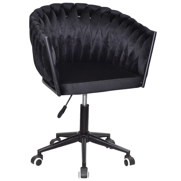 Стілець Onder Mebli LOLA BK-Modern OFFICE Чорний UC-904 Оксамит-0