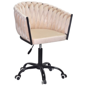 Стілець Onder Mebli LOLA BK-OFFICE Бежевий UC-902 Оксамит