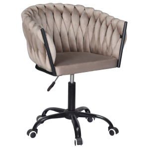 Стілець Onder Mebli LOLA BK-OFFICE Кава UC-912 Оксамит