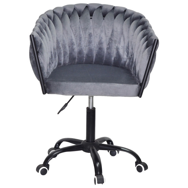 Стілець Onder Mebli LOLA BK-OFFICE Сірий UC-901 Оксамит-1