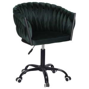 Стілець Onder Mebli LOLA BK-OFFICE Зелений UC-905 Оксамит