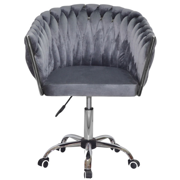 Стілець Onder Mebli LOLA CH-OFFICE Сірий UC-901 Оксамит-1